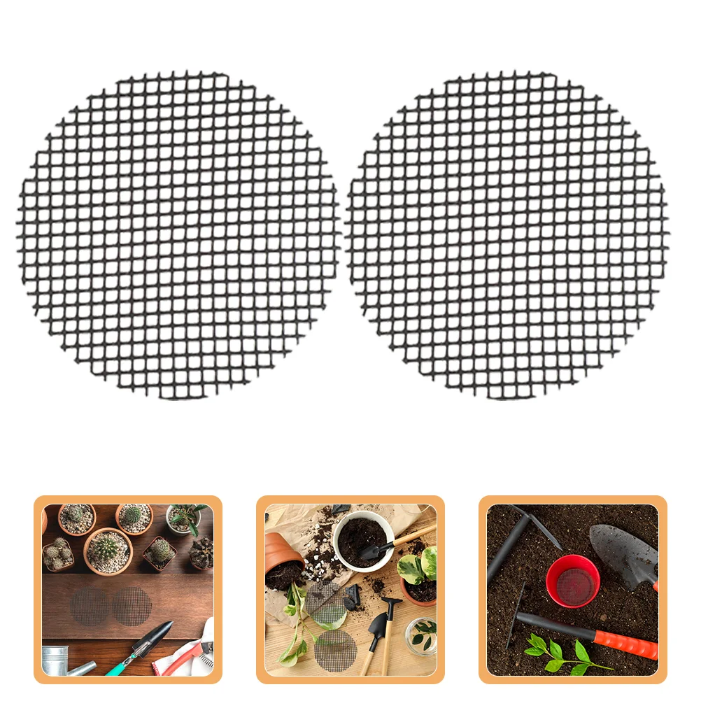 

20pcs Round Flower Pot Hole Mesh Mat Flowerpot Mesh Pads Breathable Net Bottom Grid Mats