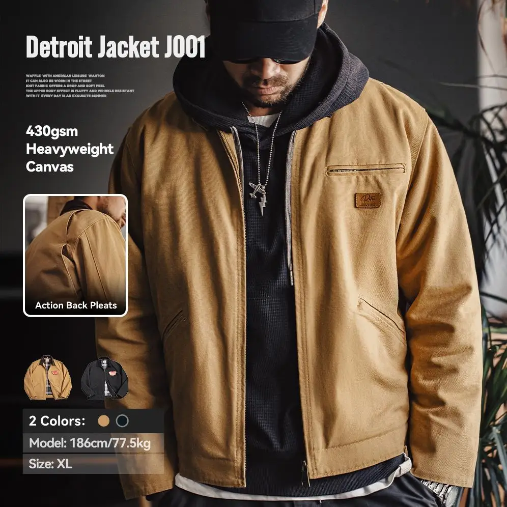 Veste de chasse vintage Detroit coton épais multi-poches pour pêche et loisirs outdoor