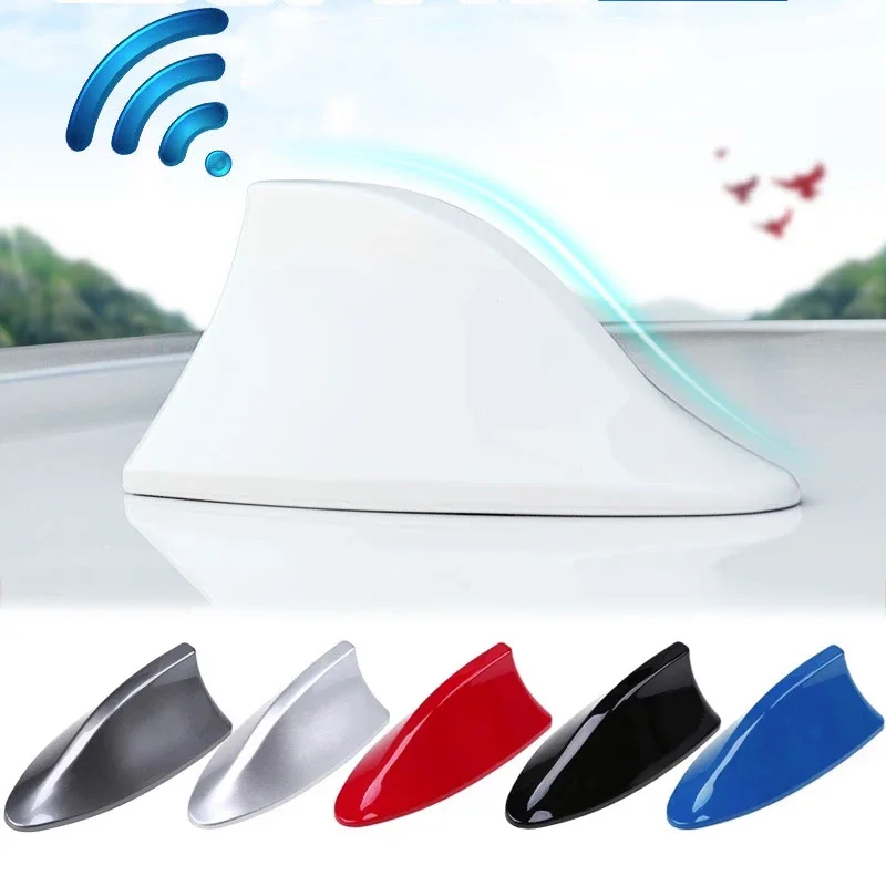 Shark Fin Car Radio Antenna - Sleek FM Signal Enhancing Exterior Auto Styling Accessory