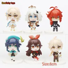

6Pcs/Set 8cm Game Genshin Impact PVC Toy Anime Action Figure Model Dolls Collection For Kids Birthday Gifts