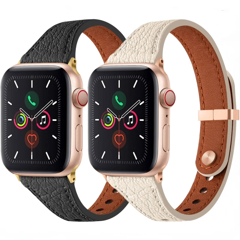 

Кожаный ремешок для Apple watch Ultra, сменный Браслет для iwatch 8 7 6 5 4 3 SE, 49 мм 45 мм 44 мм 42 мм 41 мм 40 мм