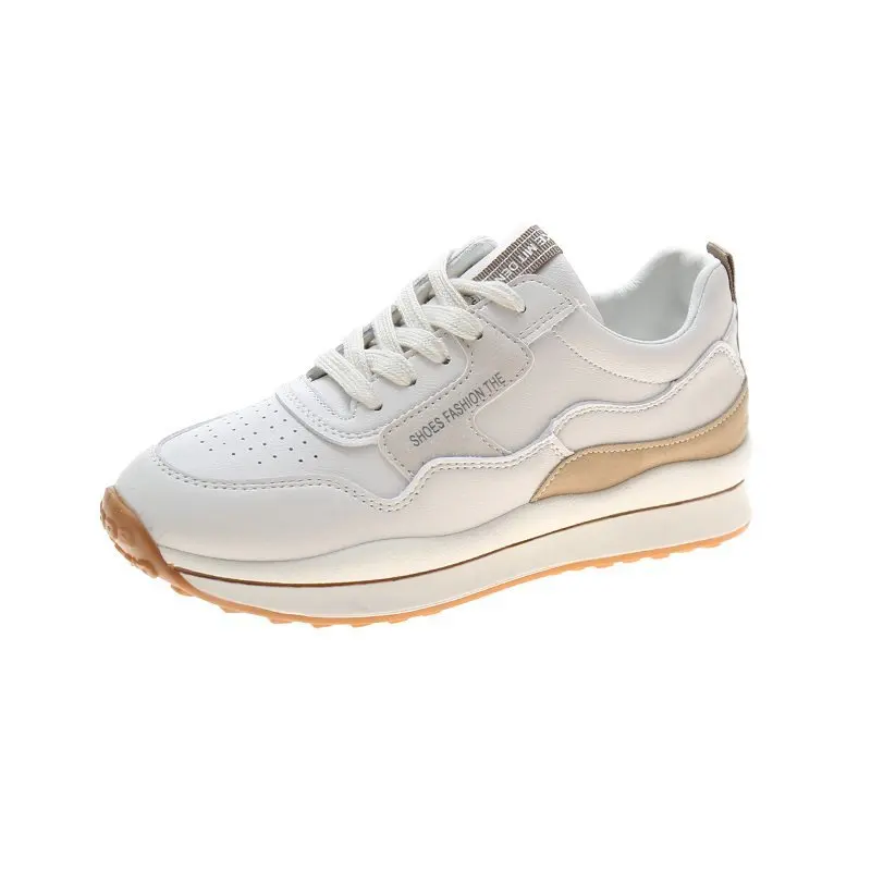 Shoes Women Sneakers New Thick Platform Shoes Ladies Shoes Fashion Breathable PU Leather Casual Flats Shoes Woman Loafers