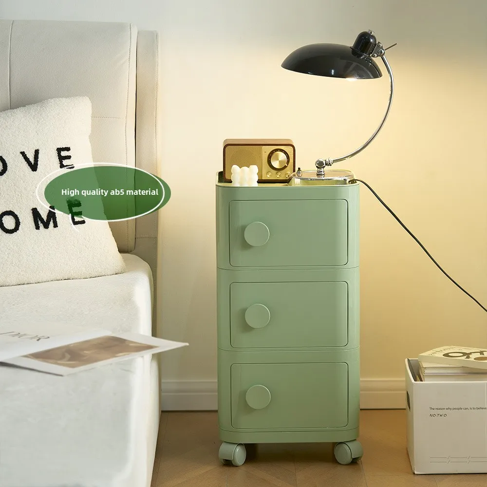 Nordic Creative Combination Bedside Table Removable Storage Bedside Small Cabinet Bedroom Simple Storage Narrow Side Cabinets