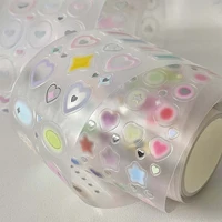 Korean Ins Cute Star Heart Basis Tape Scrapbooking Journal Decorative Adhesive Tapes DIY Material Sticker Stationery 1