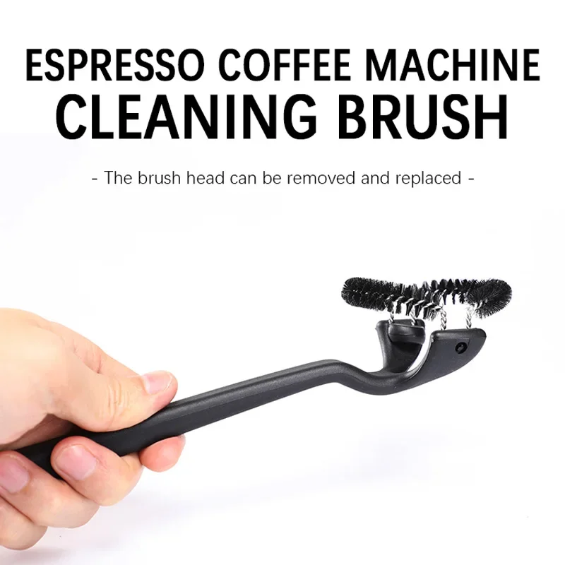 Coffee Cleaning Brush Coffee Machine Cleaner Coffee Cleaning Tool Coffee Cleaning Brush 51/58mm Espresso Machine Replaceable Head Coffee Maker Cafe Grinder Cleaner Brewing Head Cleaning Tool