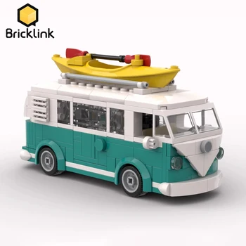 Bricklink 10220 테크니컬 자동차, VW T1 캠퍼 밴 시티 스피드 챔피언 트럭, 크리에이티브 세트, 빌딩 블록, 어린이 장난감, 크리스마스 선물