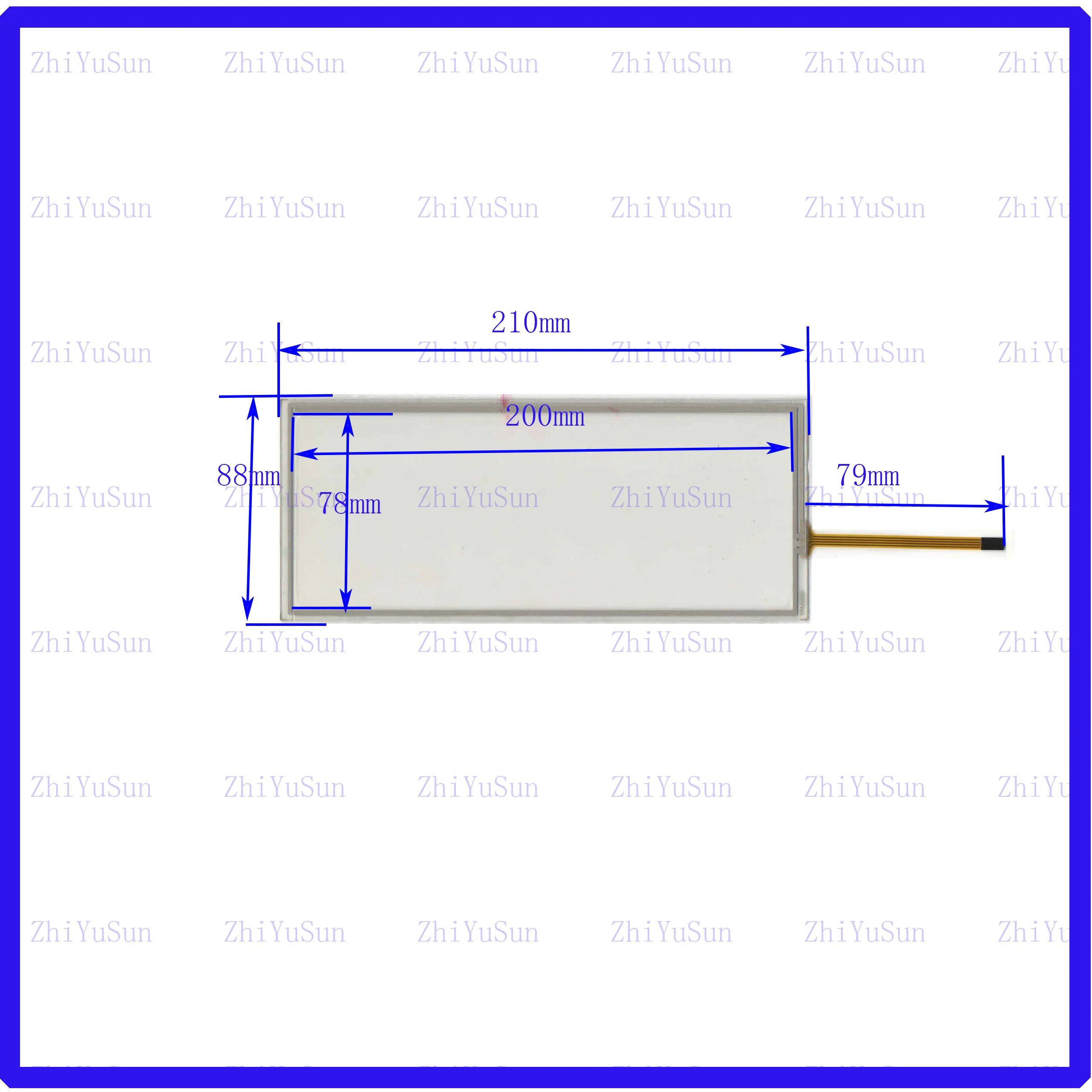 Painel Resistive Touch Screen para Gps Carro Digitalizador 210×89 mm Fios