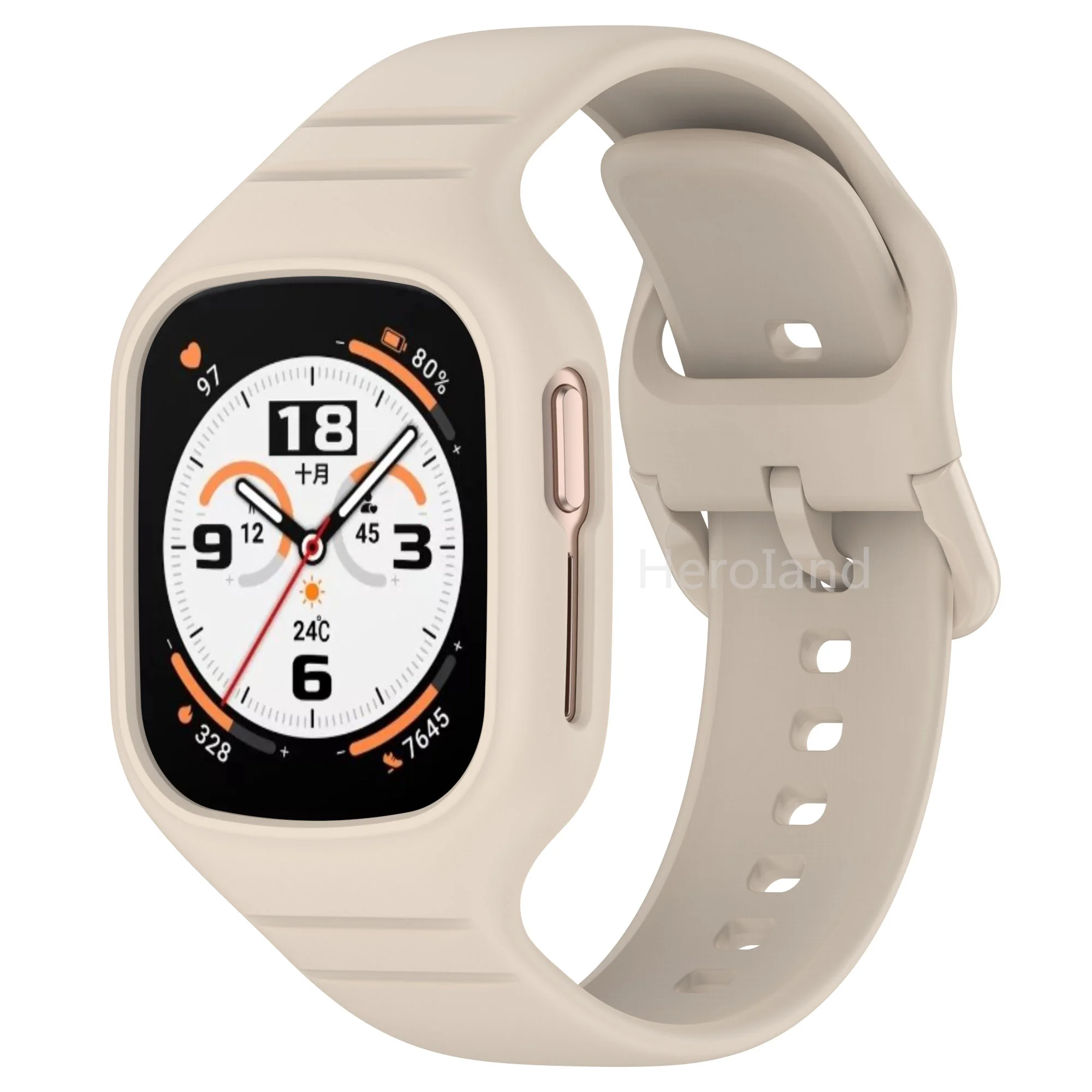 Sport Silicone Smartwatch Wristband - Premium Strap and Bracelet Accessories, 2-in-1 Design