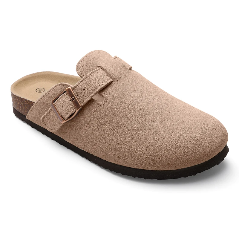 Smile PoP New Cork Clogs Slippers For Women Suede Clogs Slippers Fashion Brand Beach Slippers Outdoor Antiskid Home Slippers 3