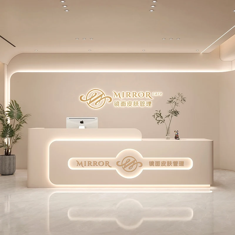 

Front Desk Reception Counter Cashier Counter Mobile Lectern Reception Desks Checkout Mostrador Oficina Commercial Furniture