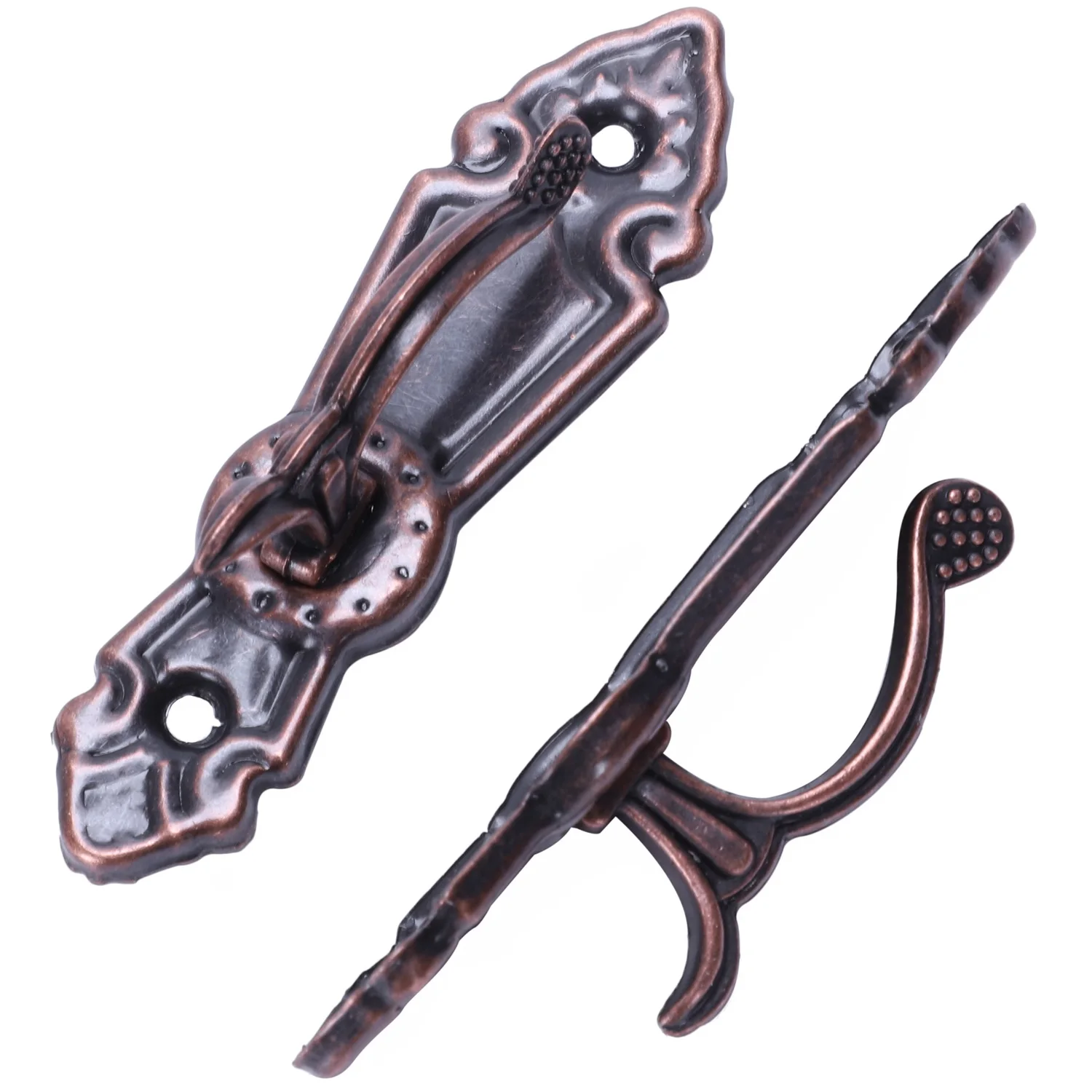 Metal Curtain Tassel Tie Back Tieback Mini Wall Hooks 2PCS Red bronze