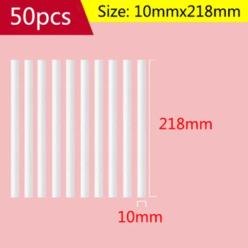 공기 가습기 아로마 디퓨저 교체 흡수성 면봉 필터, 범용 절단 가능, 1 리터 이상, 10mm x 218mm, 50 개