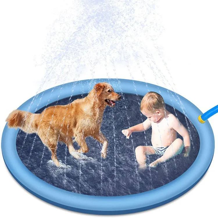 Pet Sprinkler Pad Dog Swimming Pool Inflatable Water Spray Pad Mat Tub,  Summer Cool Dog Bathtub For Dogs - Temu