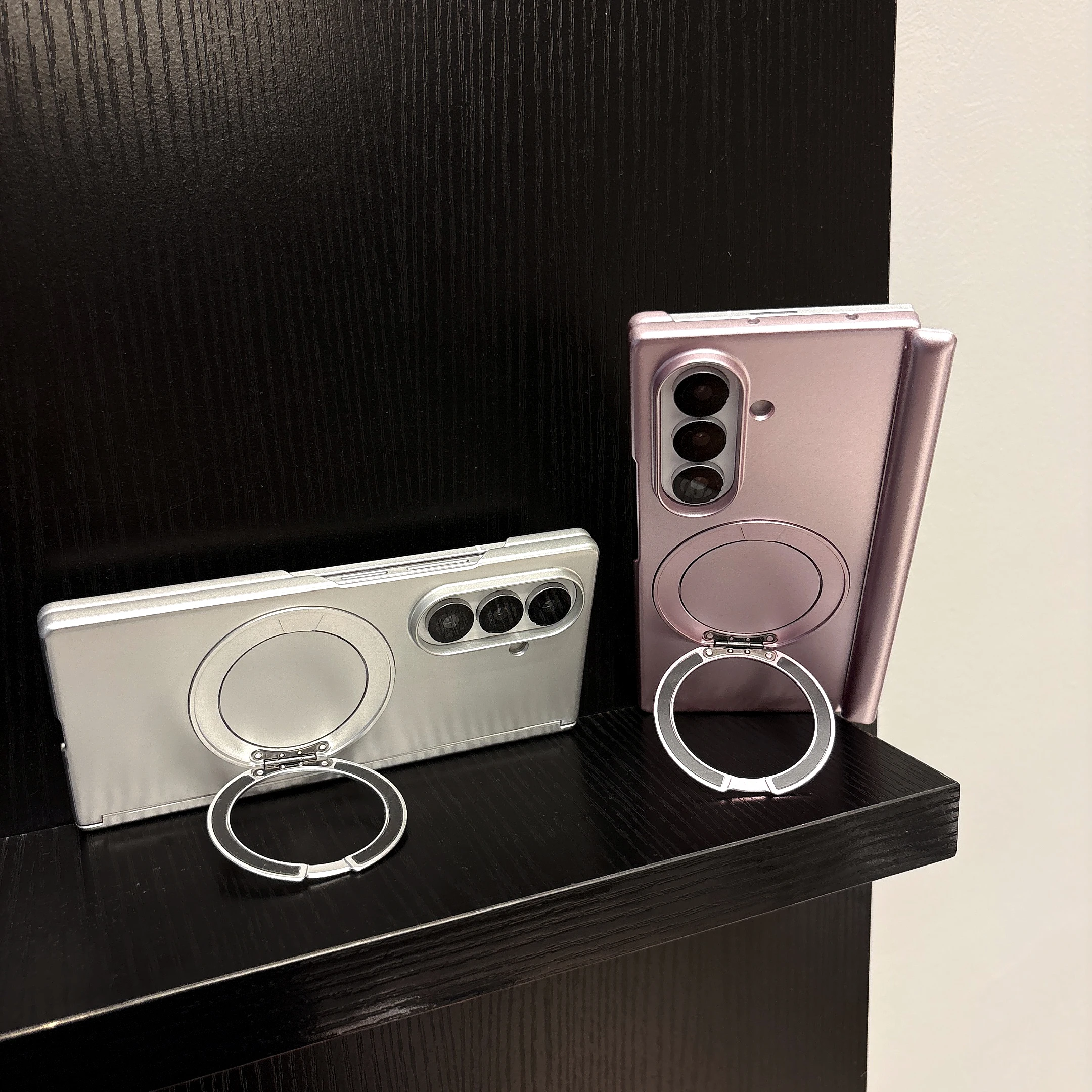 Magnetic 360° Ring Stand Shockproof Phone Case with Protective Hard Cover