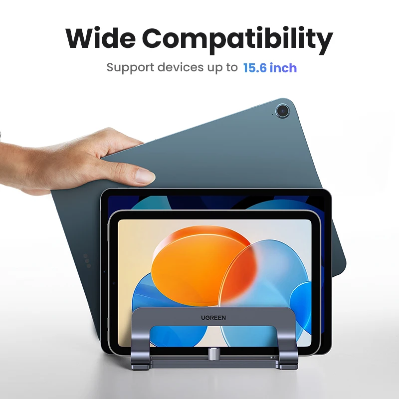 UGREEN 세로 노트북 스탠드 홀더 접이식 알루미늄 노트북 스탠드 노트북 태블릿 스탠드 지원 Macbook Air Pro PC 17 인치
