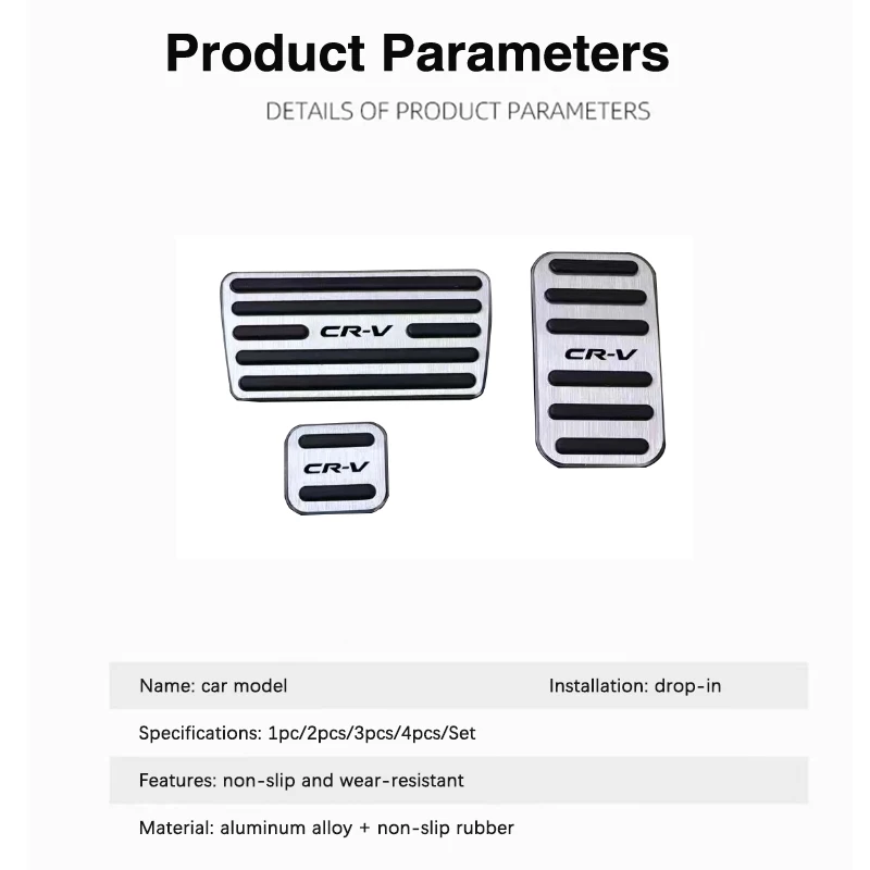 Car Foot Pedals for Honda CR-V CRV MK3 RE1&ndash;RE5 RE7 2007~2011 Aluminum Alloy Car Foot Pads Brake Pedal Accelerator Acessories