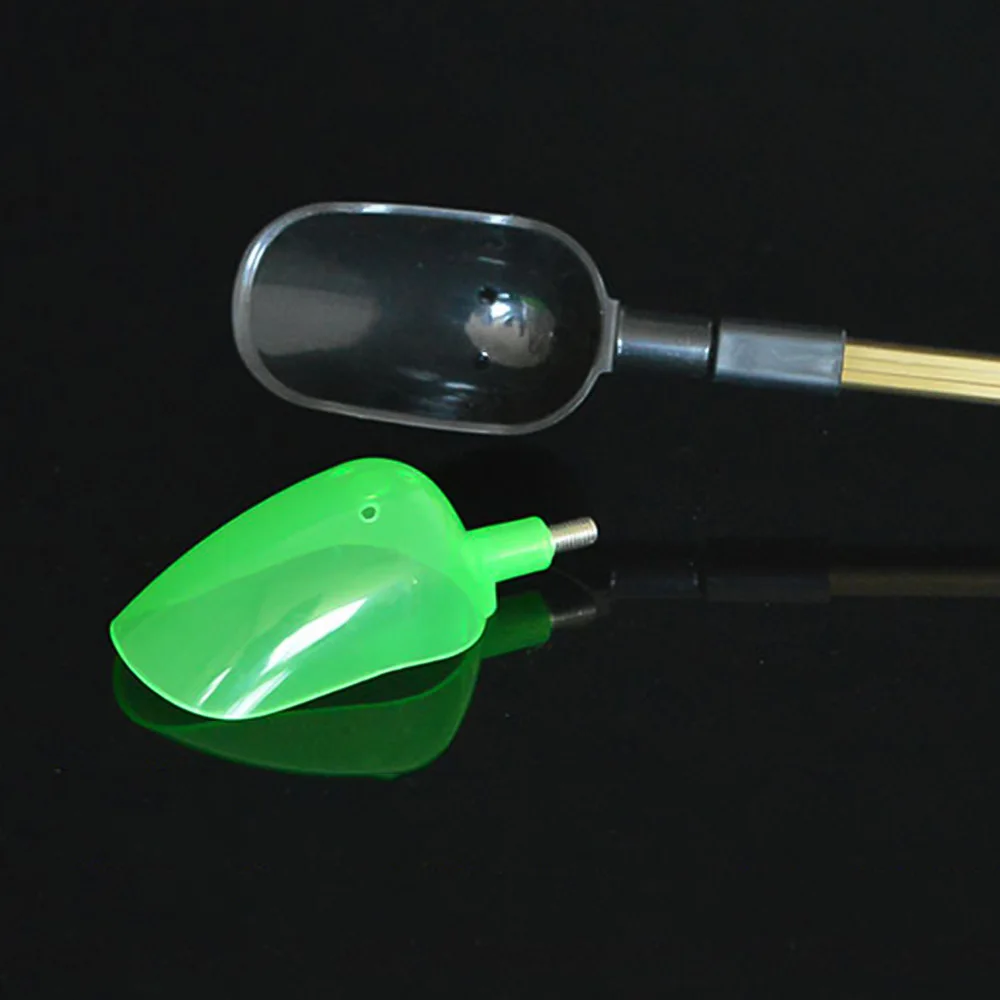 1 قطعة الصيد المغلي الطعم الموضوع رمي ملعقة البلاستيك تغذية الصب مغرفة استبدال رئيس الكارب الأسماك معالجة أداة الملحقات