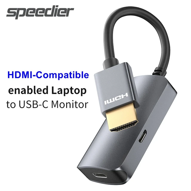 Elebase HDMI Male to USB-C Female Cable Adapter with Micro USB