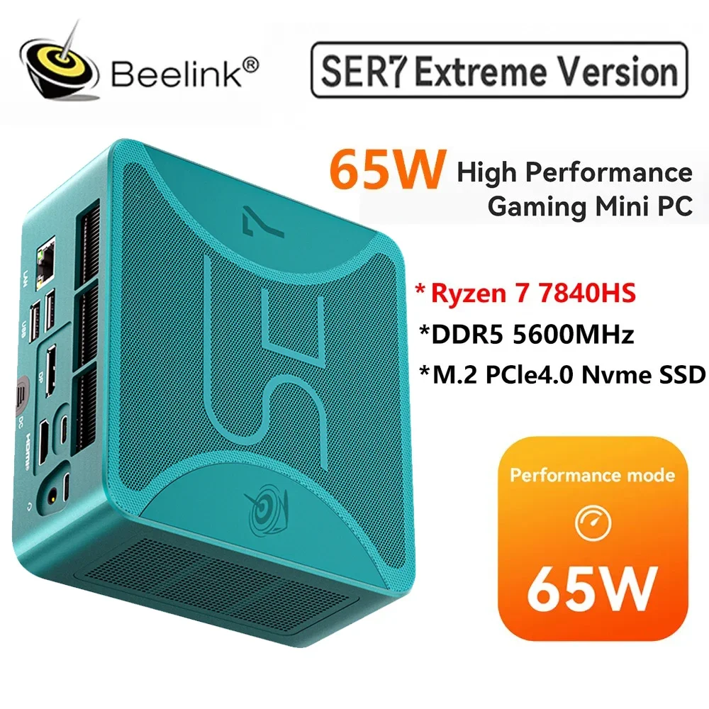 Beelink SER7 MAX 미니 PC Ryzen 7 7840HS 미니 PC, DDR5 5600MHz
