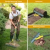 Thatch Rake, 15-Inch Lawn Thatching Rake, Robust Dethatcher Rake, Efficient Steel Metal Rake with Handle 1