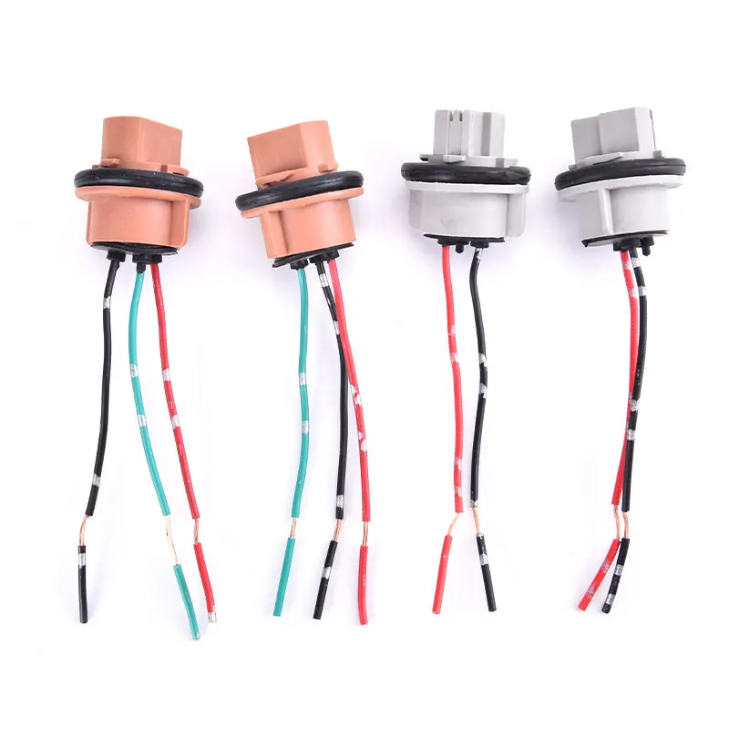 2Pcs T20 7440 7443 LED bulb holder LED socket adapter connector parking side light lamp Wiring Harness adaptor Socket led lamp bulb base,light holder,lamp holder,light bulb socket,socket connector plug adapter