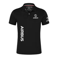 Polo à revers pour hommes, couleur unie, AIRBUS AVIATION, col montant nu, T-shirt européen ample à manches courtes, nouvelle collection 2024 1