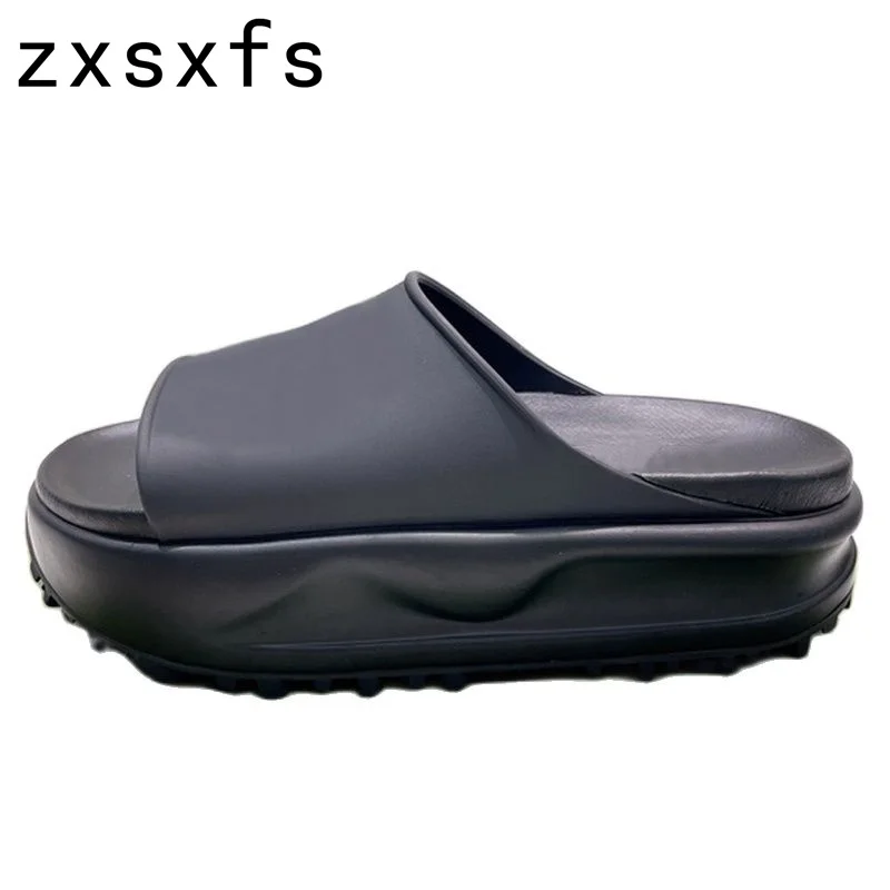

Rubber Hole Beach Slippers Slip On Thick Sole Mules Women Platform Shoe Casual Slide Non-slip Square Heel Summer Shoes For Women