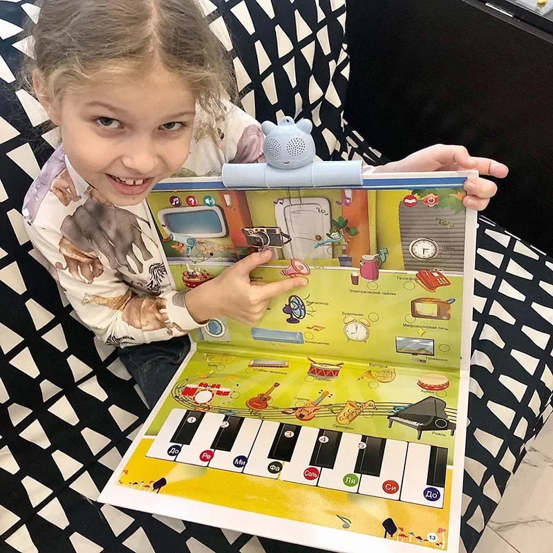 Russian Language Reading E-book Toys for Children Learning Interactive Reading Voice Book Kids Study Early Educational Gift 5