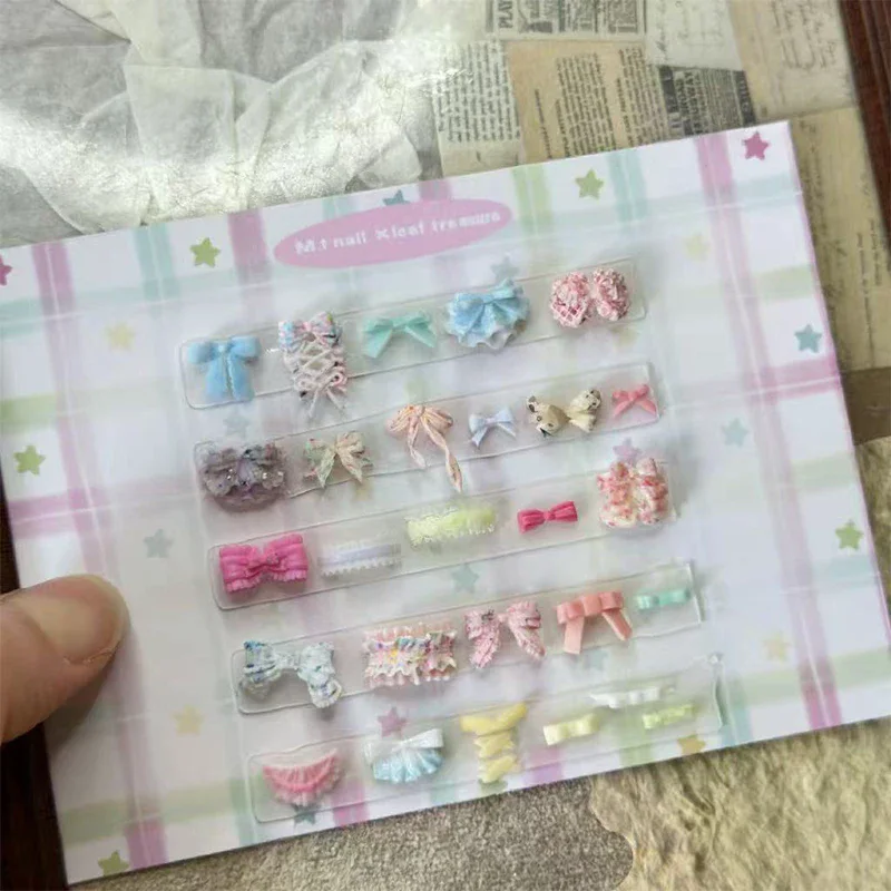 3D Nail Art Silicone Carving Mold Bear Rabbit Bowknot Relief Stamping Stencils UV Gel Polish DIY Manicure Decorations