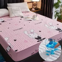 Cotton Mattress Cover Waterproof  Thickened Urine Cartoon Bed cover Family with Children and Pets Bedroom Protection Cover 2