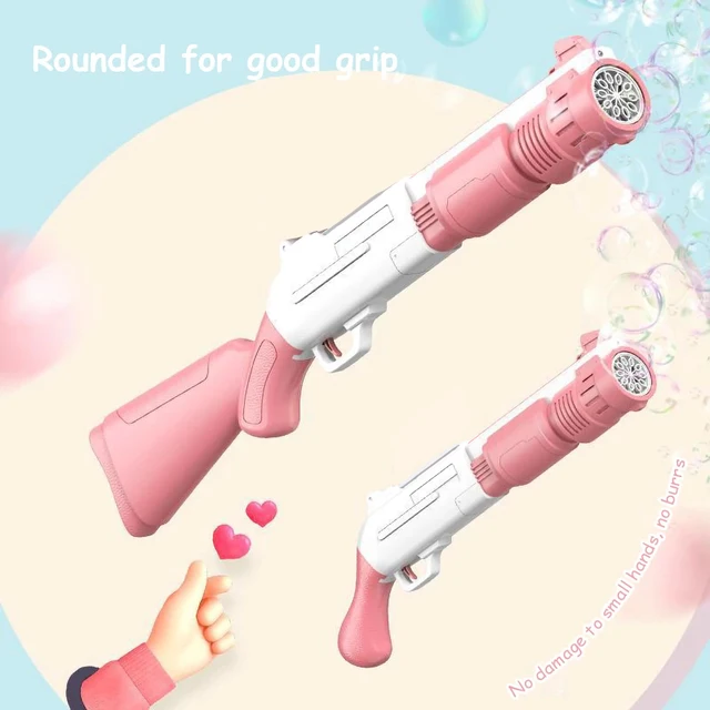 10 Holes Electric Bubble Rifle Gun Gatling Bubble Gun Machine Soap Bubbles Magic Bubble For Bathroom Outdoor Toys For Children 3
