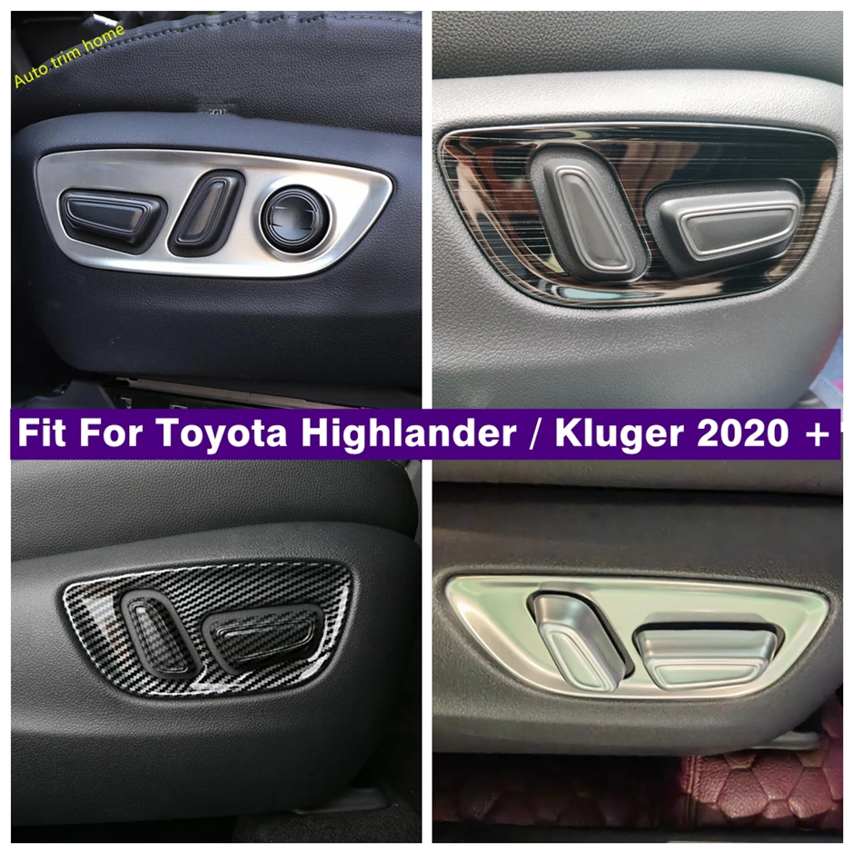

Seat Adjustment Button Bezel Decoration Panel Cover Trim Fit For Toyota Highlander / Kluger 2020 - 2023 Accessories Car Styling