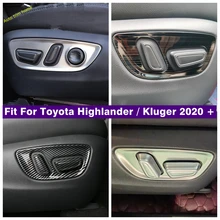

Seat Adjustment Button Bezel Decoration Panel Cover Trim Fit For Toyota Highlander / Kluger 2020 - 2022 Accessories Car Styling