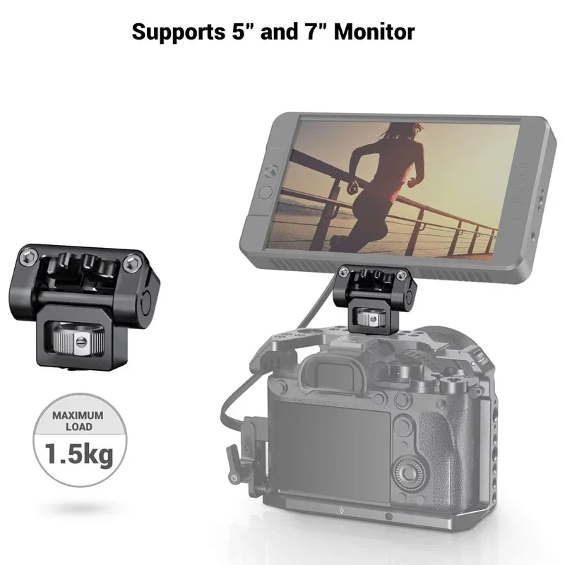 SmallRig Monitor Support Compatible with 1/4"-20 & ARRI 3/8''-16 Screws Swivel a