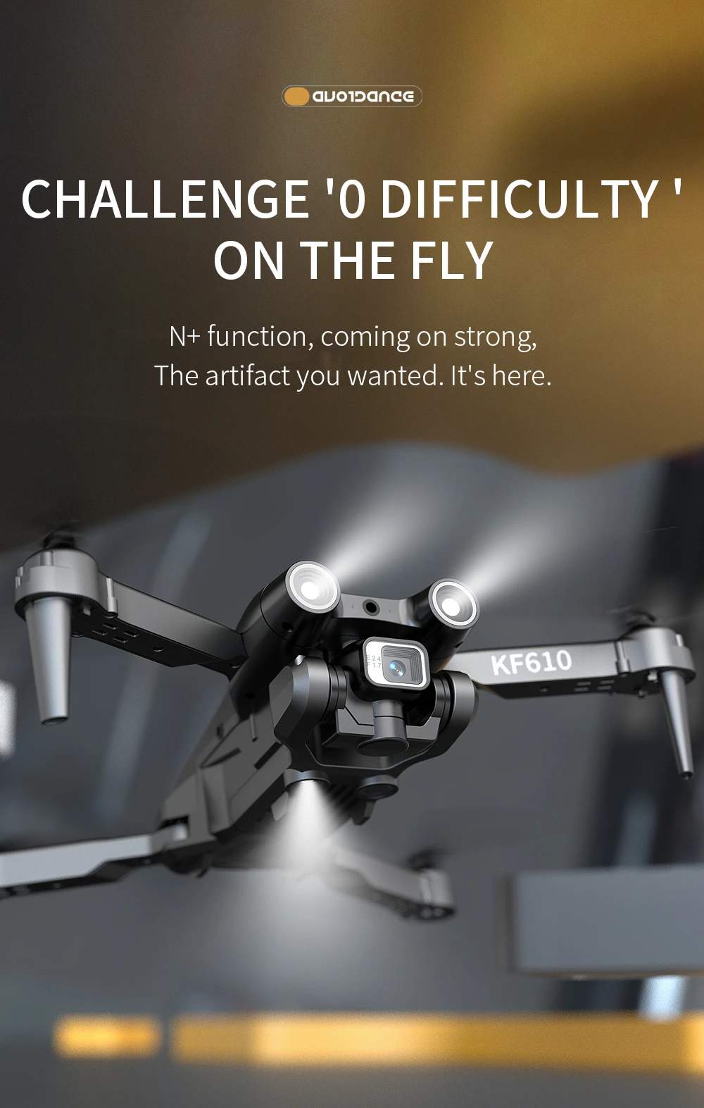 KF610 Drone, auo1pance challenge '0 difficulty on the fly 