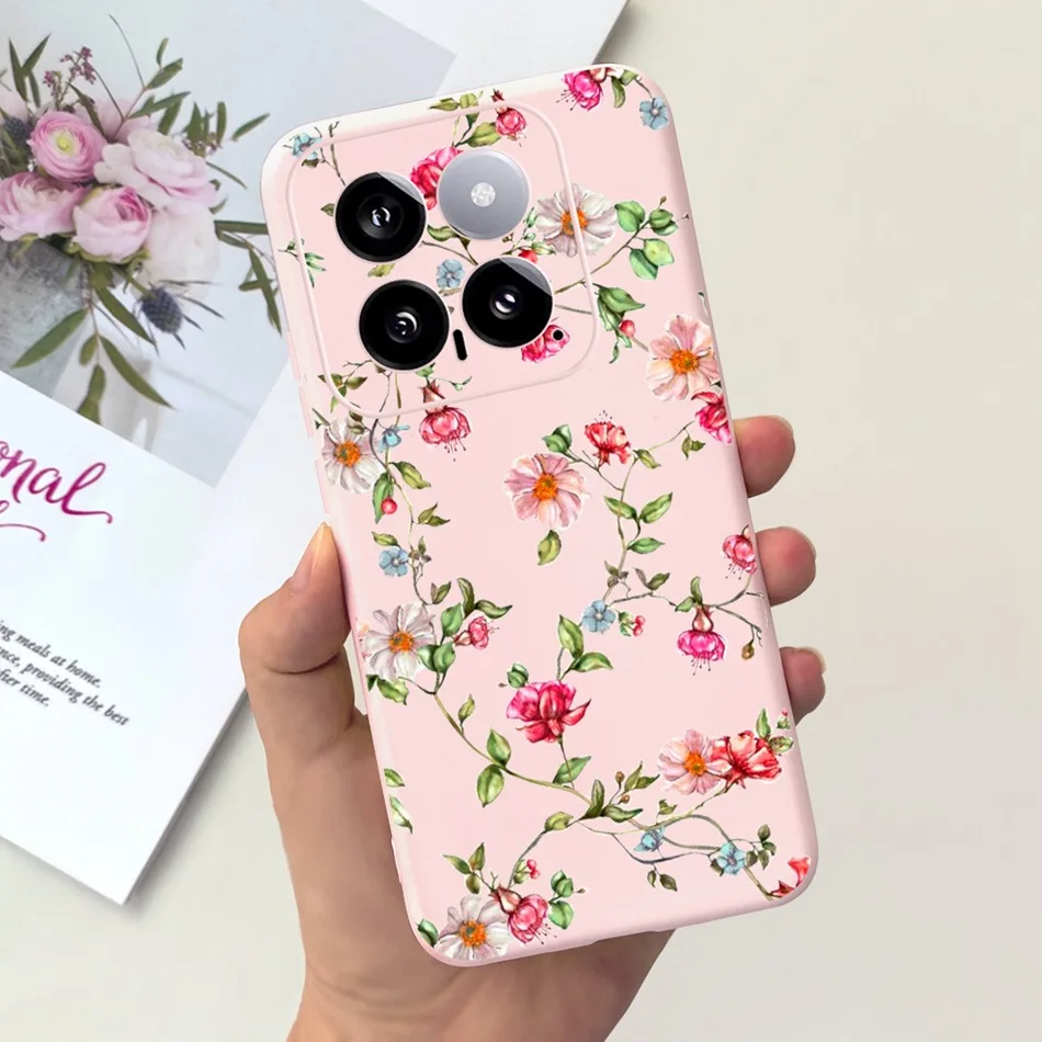 Sunflower Pattern Candy Color Soft Silicone Back Cover
