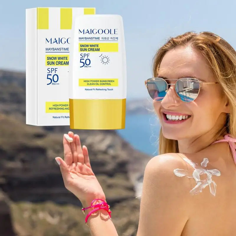 50g SPF 50 PA+++ Sunscreen Cream Waterproof Sunscreen UV Protection Moisturize Broad Spectrum Sunblock For Skin Care Hydrating