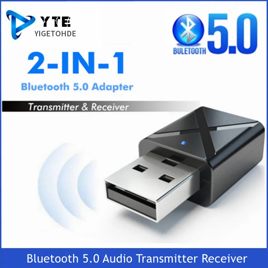 Bluetooth 5.0 Audio Transmitter Receiver Mini USB 3.5mm AUX Jack Stereo Music Wireless Bluetooth Adapter For PC TV Car Speaker bluetooth adapter,bluetooth audio receiver,bluetooth transceiver adapter,bluetooth aux adaptor