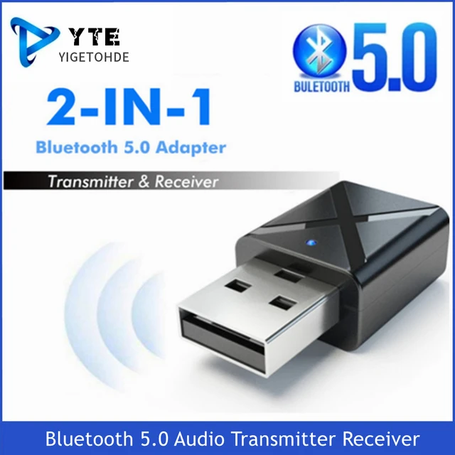 Transmetteur récepteur audio Bluetooth 5.0, 2 en 1, mini prise 3.5mm, AUX,  USB, musique stéréo, adaptateur sans fil pour TV, voiture, PC, casque -  AliExpress