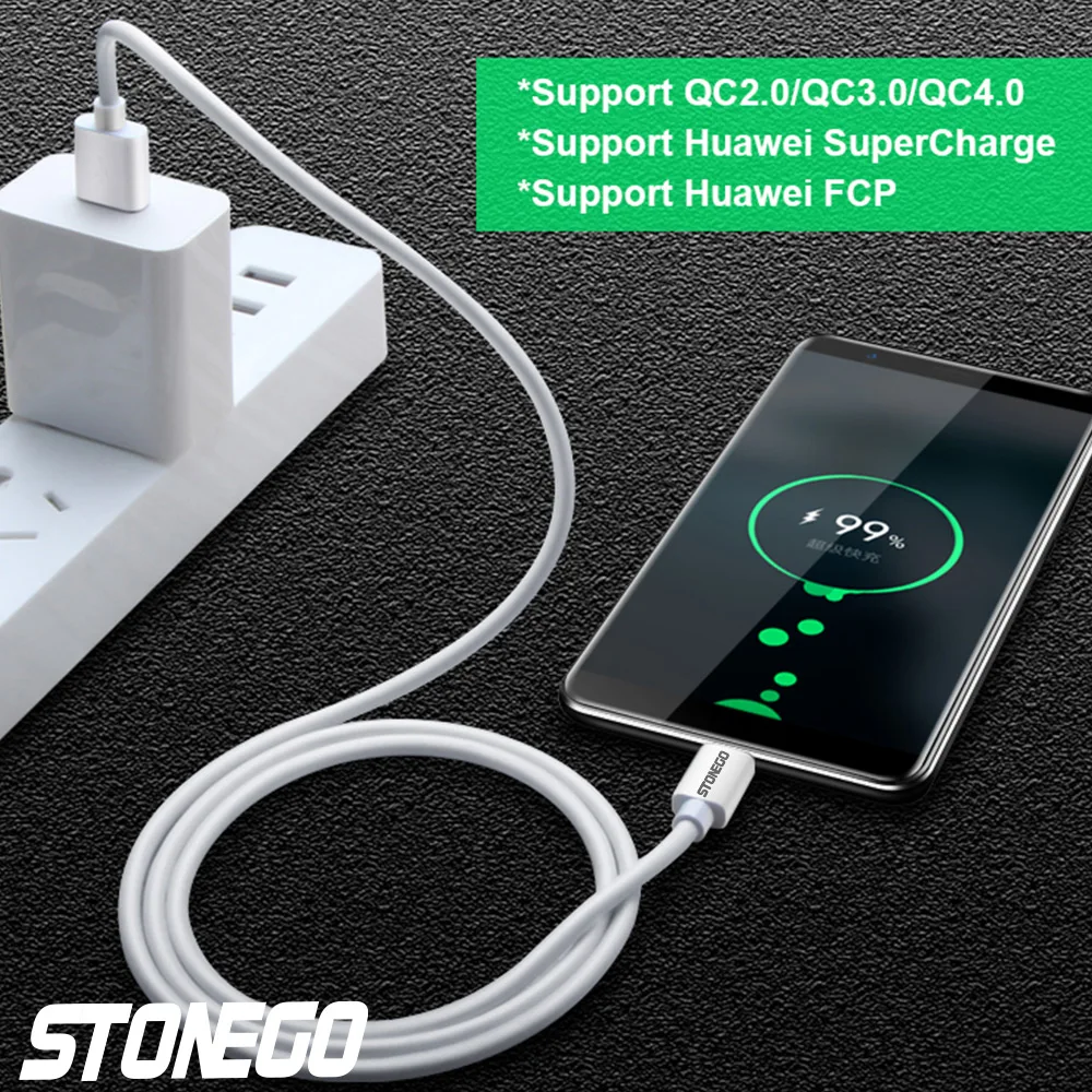 Cavo SuperCharge 6A 100W 1,5m Da USB-A A USB-C Per Honor Magic 6/6 Pro, Huawei P30/P40 Ecc. | Ricarica Veloce E Sincronizzazione