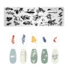 Daisy Flower Nail Stamping Plates Valentine's Day Halloween Love Heart Printing Manicuring Art Stamp Templates Nail Art Tool 2