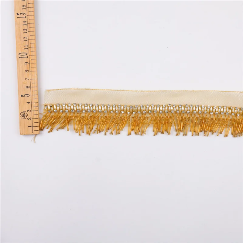 NationaldiyHandmade Beaded Tassel Curtain lace accessories Skirt Dance Fringe Clothes Decoration Tassel
