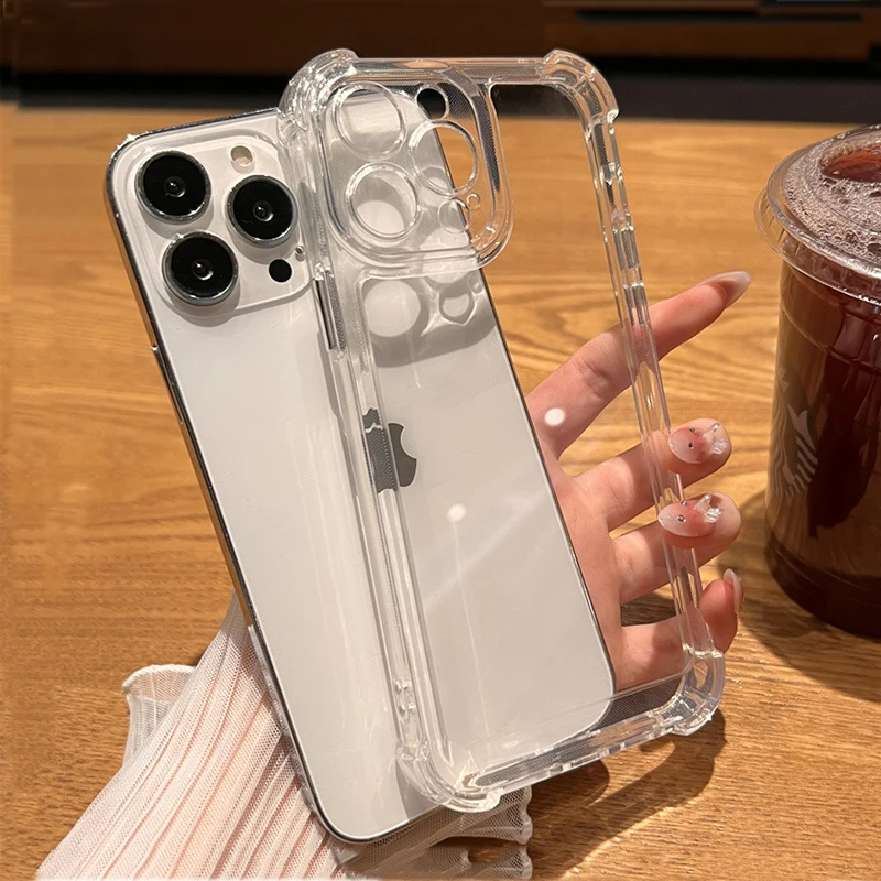 Custodia Trasparente Ultra Sottile Alla Moda Per Iphone 14 13 12 11 Pro Xs Max Xr X Silicone Morbido Per Iphone 13 14Pro 11 Cover Posteriore Trasparen