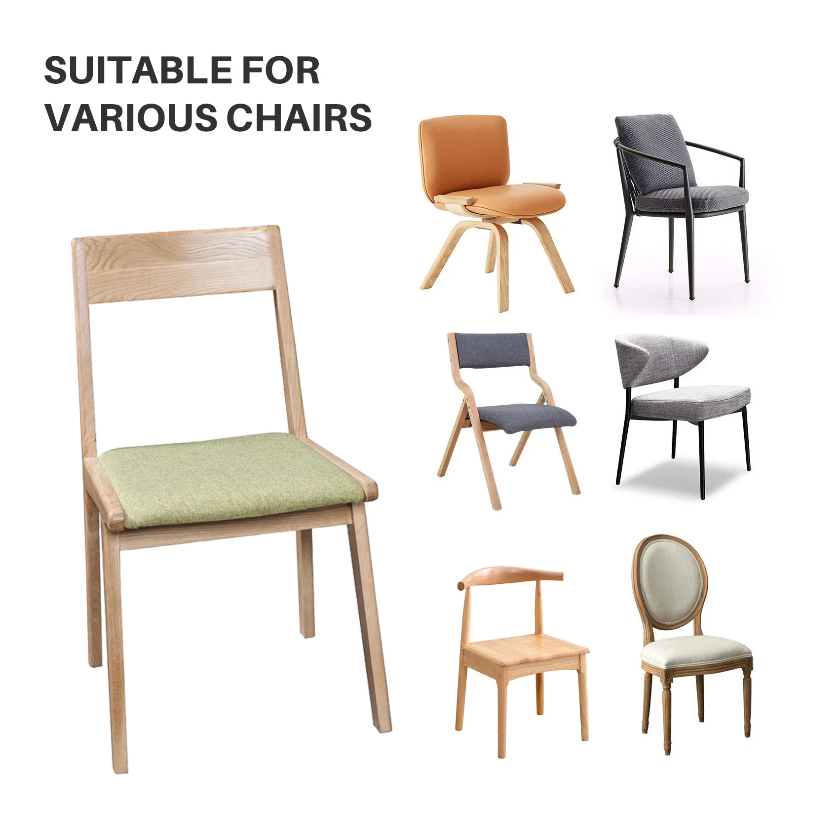 B78B-Chair Cuscino crescente Cuscino per seggiolone regolabile smontabile portatile per bambini per bambini - immagine 2