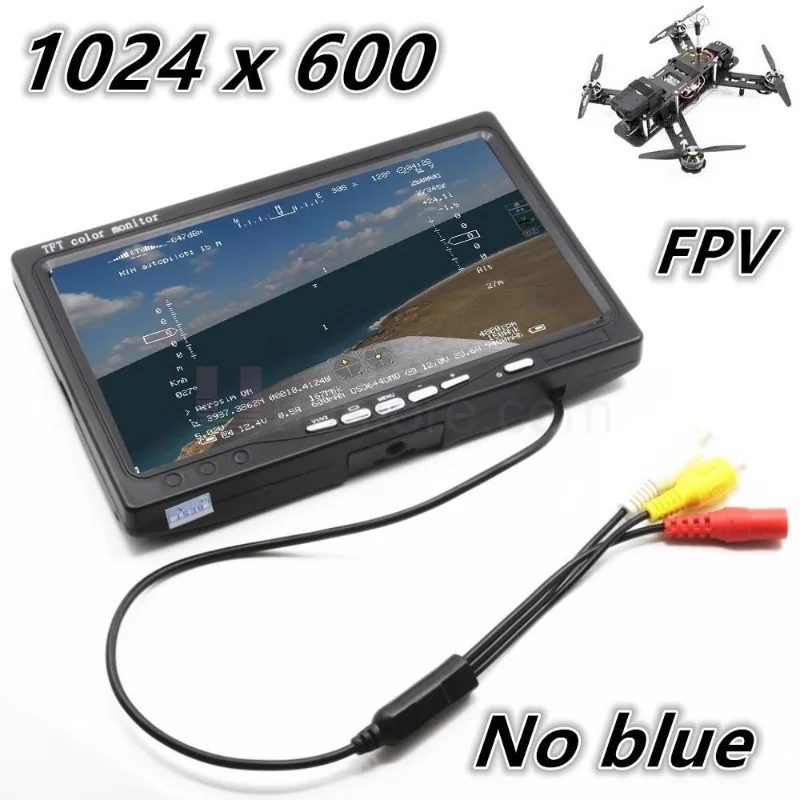 Οθόνη FPV 7 ιντσών 1024x600 χωρίς μπλε οθόνη για drone αγώνων DJI
