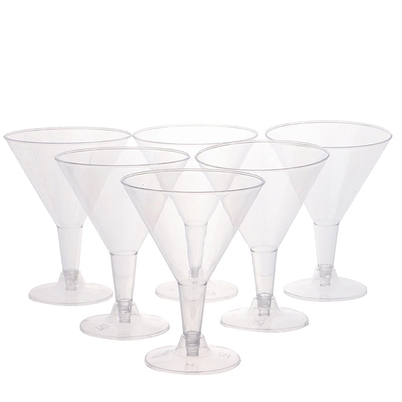 20 Pcs Margarita Party Glasses Glass Goblet Clear Goblets Martini Tumbler  Tall Feet Plastic Cocktail Glasses Champagne Coupe - AliExpress