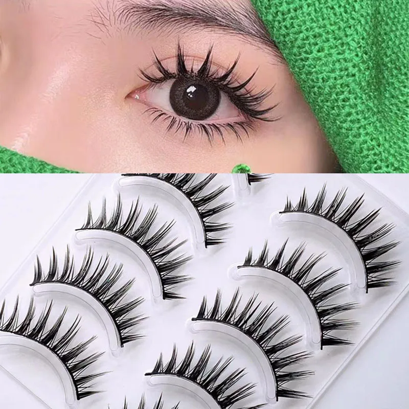 

5 Pairs Fairy False Eyelashes Cos Handmade False Eyelashes Little Devil Big Eyes Naturally Thick Eyelashes Makeup Tool