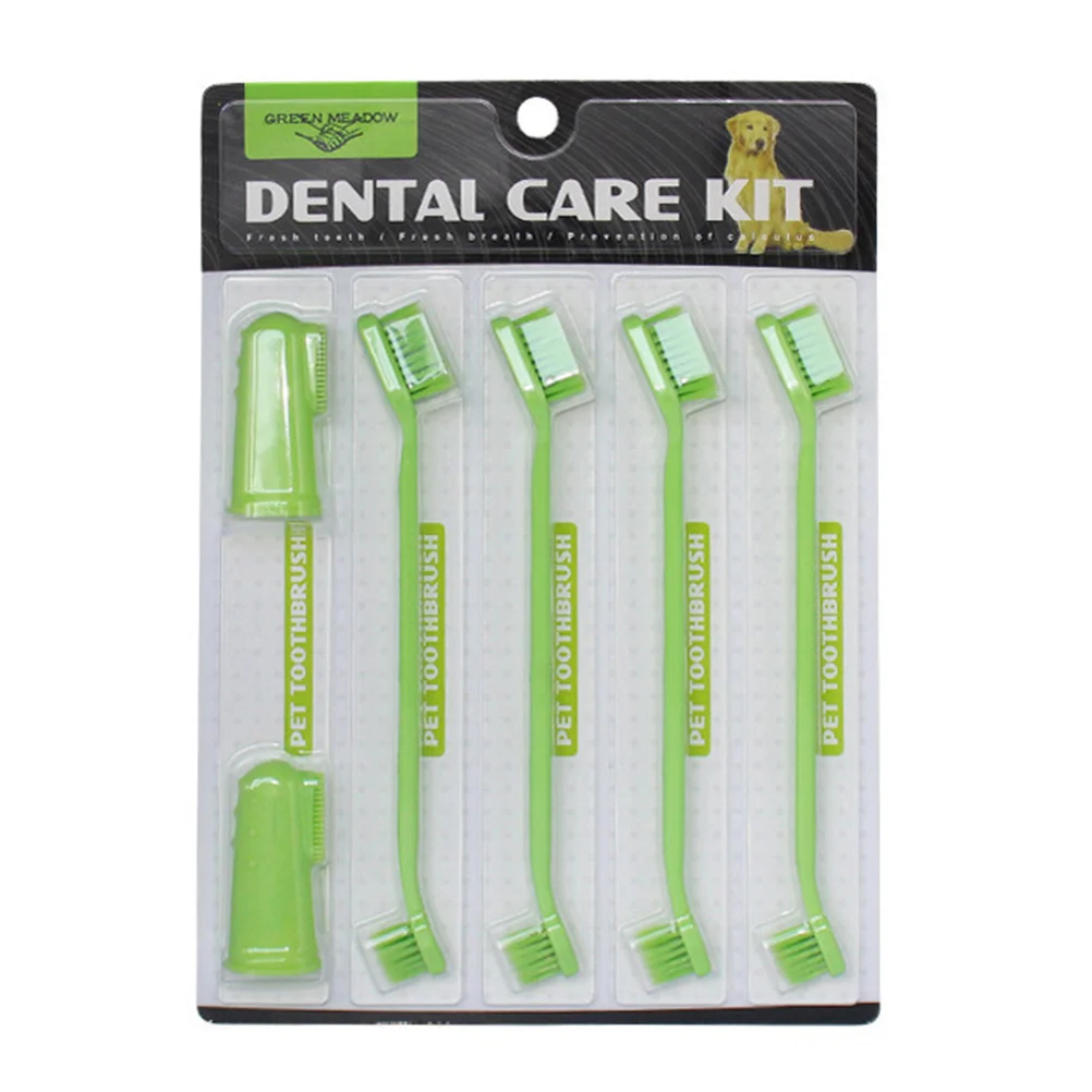 

1 Set Finger Cleaning Toothbrushes Double- for Cat Cleaning Supplies