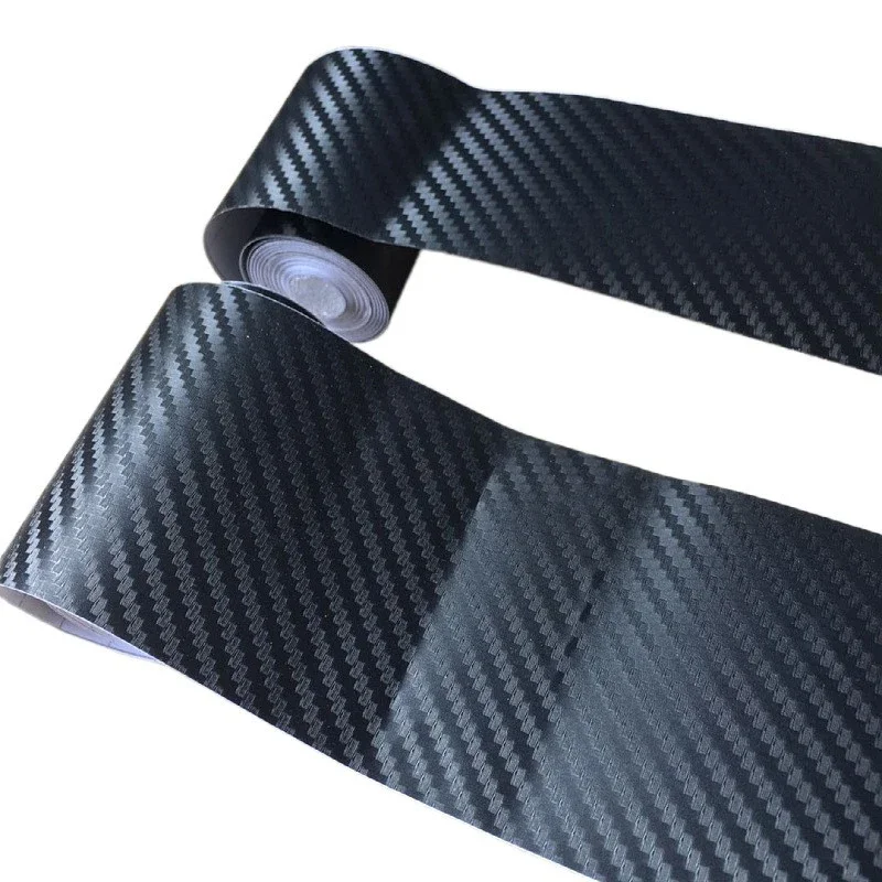 3/5m Rolls Carbon Fiber Car Sticker Auto Door Trunk Protective Strip Anti Scratch Tape Waterproof Decal Carbon Fiber Car Stickers