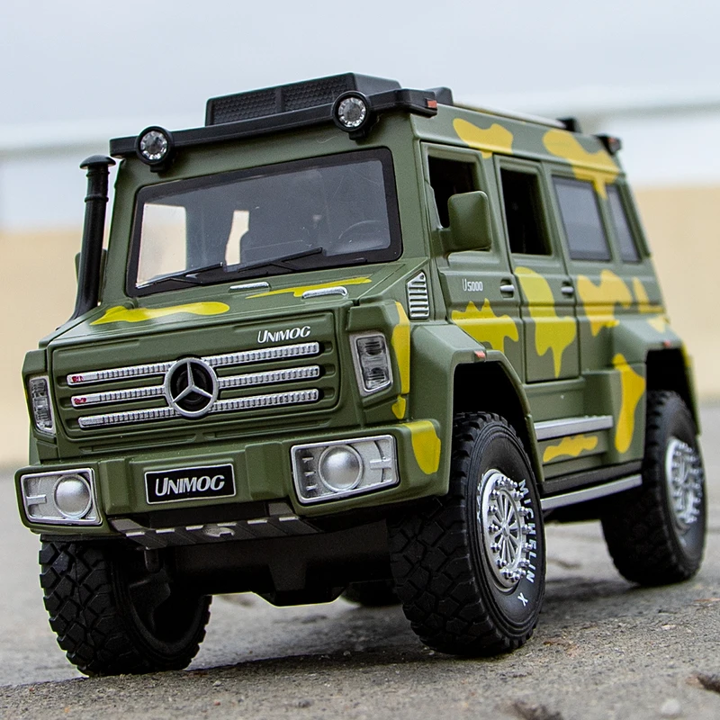

1:24 Unimog U5000 RV ORV внедорожник Мотоцикл модель автомобиля из сплава литой и игрушечный автомобиль игрушечные автомобили детские игрушки для детей Подарки